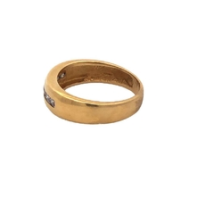Imagen de Anillo medio sin fin oro 18 kt y Zafiros blancos