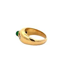 Ring 8.3 grams 18 kt gold-Colombian natural emerald and diamonds - buy online