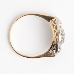 Anillo Art Deco Oro 18 Kt Platino 950 Y Brillantes en internet