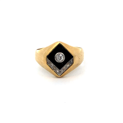 18kt gold solitaire engagement ring. and rose of france