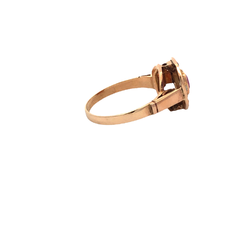 18 Kt Gold Ring Natural Ruby Diamonds - Joyería Alvear