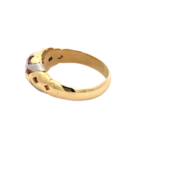 Anillo Solitario Hombre. Oro 18kt. Platino 950 Y Brillantes en internet
