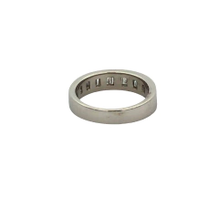 Valuable half endless ring 18 kt white gold and diamonds - Joyería Alvear