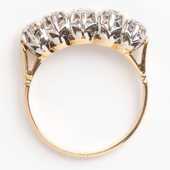 18k platinum 950 gold and diamonds ring - buy online