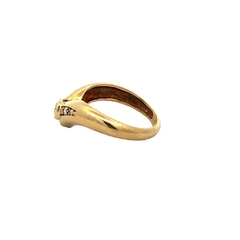18kt gold solitaire engagement ring. platinum and sapphire - Joyería Alvear