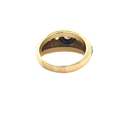 Man Ring Gold 18kt Platinum And Diamonds 1.92 Ct European on internet