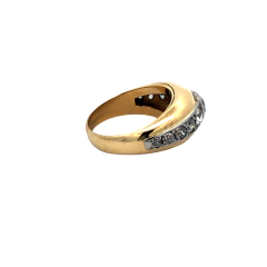 Man Ring Gold 18kt Platinum And Diamonds 1.92 Ct European - Joyería Alvear