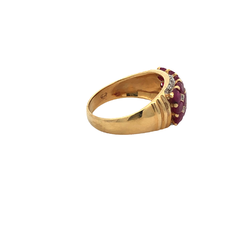 18 Kt Gold Ring with Rubies and Diamonds - Joyería Alvear