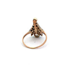 Anillo Art Nouveau Oro 18kt Perla Brillantes en internet