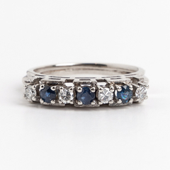 Important Platinum Ring 950 Natural And Brilliant Sapphires