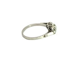 Anillo Tricillo De Platino 950 Y Brillantes en internet