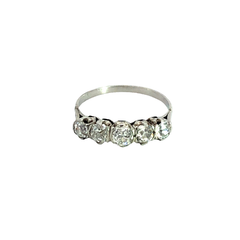 Anillo Cintillo Platino 950 Y 1.05 Ct Brillantes