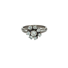 Anillo Roseta Oro 18 Ct Y 1.0 Ct Brillantes