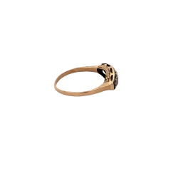 Hermoso Anillo Cintillo De Oro 18 Kt Platino 950 Y Diamantes - Joyería Alvear