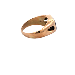 18 kt gold and sapphire unisex ring - buy online
