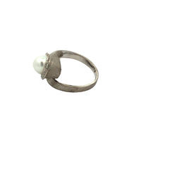 ⁶Gran Anillo Pellizco Oro 18 Kt Y Perlas Naturales Alvear - Joyería Alvear