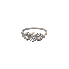 Anillo Tricillo Platino 950 Y 0.80 Ct Brillantes