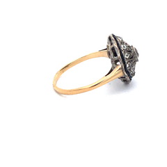 Anillo Art-decó Oro Platino - Zafiros Azules Y Blancos - comprar online