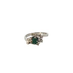 Anillo Platino 950 Esmeralda Natural Colombianas Y Brillante