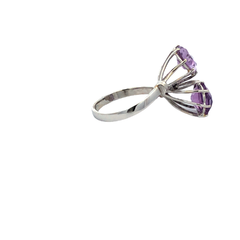 18 Kt white gold and Amethyst ring on internet