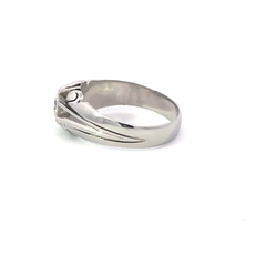 Imponente Anillo Solitario De Hombre Oro 18kt. Y Brillante - comprar online