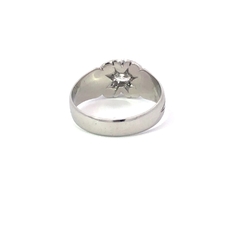 Imponente Anillo Solitario De Hombre Oro 18kt. Y Brillante - Joyería Alvear