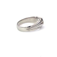 Imponente Anillo Solitario De Hombre Oro 18kt. Y Brillante en internet