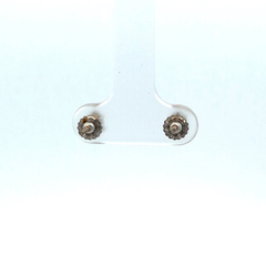 Delicados Aros Oro Blanco 18 Kt Y Zafiros Alvear.ar