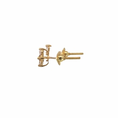 Rosette earrings in 18 kt gold and white sapphires on internet