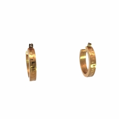 Aros argolla oro 18 kt labrado