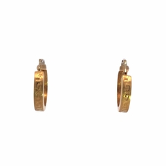 Aros argolla oro 18 kt labrado - comprar online