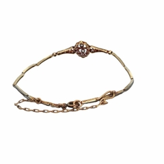Pulsera brazalete oro 18 kt platino 950 y brillantes en internet