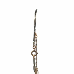 Pulsera brazalete oro 18 kt platino 950 y brillantes