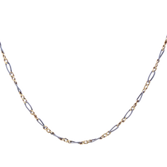 Clásica cadena gargantilla oro 18 kt modelo figaro unisex