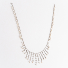 Collar Gargantilla Oro 18 Kt 4.6 Ct Brillantes Perlas - Joyería Alvear