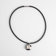 Collar gargantilla moderno oro 18 kt y brillantes