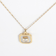 Large pendant with white sapphire - buy online