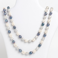 Conjunto 4 en 1 - Tres Collares y Pulsera Perlas Naturales