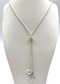Hermosa Cadena Corbatero Dije Niño Plata 925 Alvear.ar - Joyería Alvear