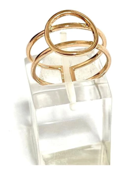 Beautiful modern ring 925 silver 18 carat gold