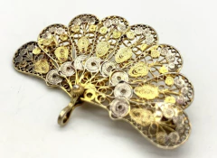 Hermoso Prendedor Plata Vermeil Filigrana Alvear.ar - online store
