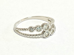 Anillo Plata 925 Oro 18 Kilates Zafiros - tienda online
