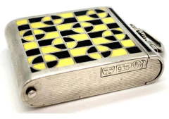 Reloj De Viaje Art Deco Plata 935 Y Esmalte - Joyería Alvear