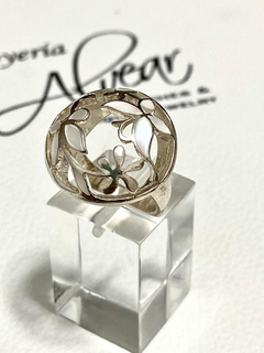 Beautiful 925 silver and mother-of-pearl ring for women made of 925 silver - buy online
