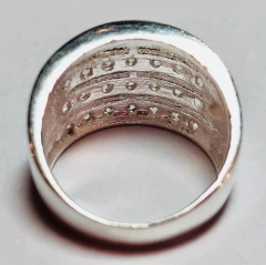 Anillo Plata 925 Pavé De Zafiros Blancos en internet