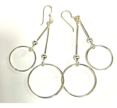 Modernos Aros Colgantes Argollas Plata 925 en internet
