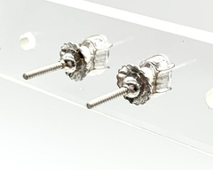Delicados Aros Oro Blanco 18 Kt Y Zafiros Alvear.ar - tienda online