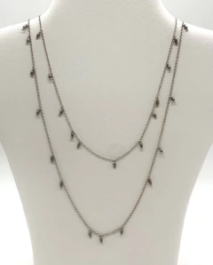 Cadena Gargantilla Doble Plata 925 Mini Perlas Barrocas