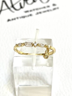 Anillo De Dama Plata 925 Oro 18 Kilates Zafiros en internet