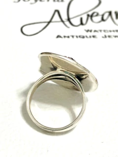 Large 925 silver and natural amethyst ring alvear jewelry - Joyería Alvear